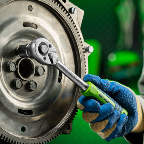 Ключ-трещотка 1/2", 45 зубьев, с быстрым сбросом, матовый хром Сибртех по ценам производителя в Краснодаре с доставкой по всей России