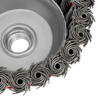 Щетка для УШМ, 100 мм, М14, "чашка", крученая проволока 0.8 мм Matrix по ценам производителя в Краснодаре с доставкой по всей России