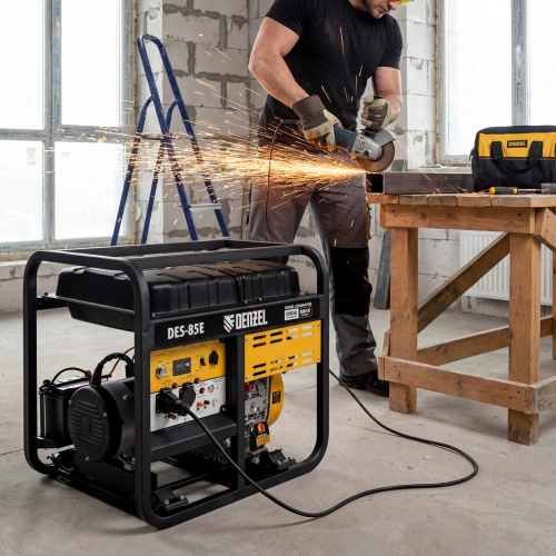 Генератор дизельный DES-85E, 8,5 кВт, 230 В, 16 л, электростартер Denzel по ценам производителя в Краснодаре с доставкой по всей России