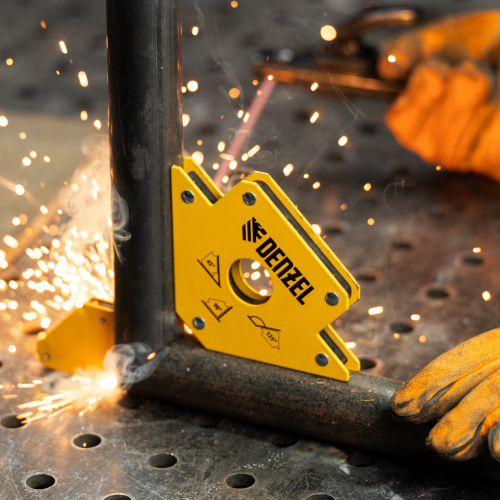 Фиксатор магнитный для сварочных работ, усилие 50 Lb Denzel по ценам производителя в Краснодаре с доставкой по всей России