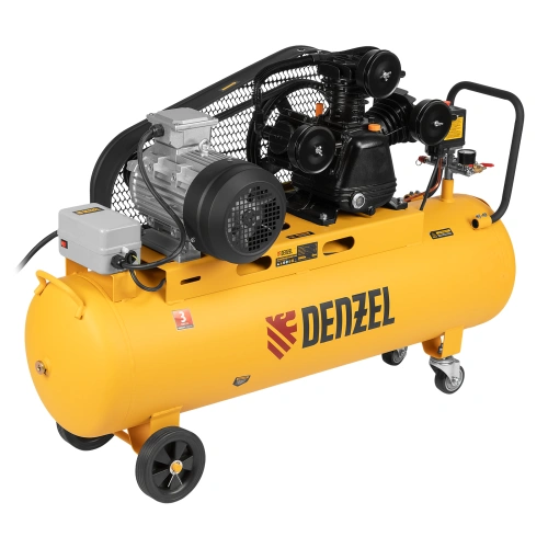 Компрессор воздушный BCW3000-T/100, ременный привод, 3.0 кВт, 100 литров, 520 л/мин Denzel по ценам производителя в Краснодаре с доставкой по всей России