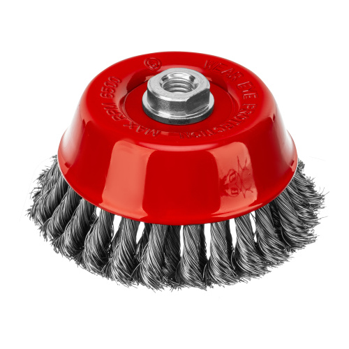 Щетка для УШМ, 125 мм, М14, "чашка", двухрядная, крученая проволока 0.35 мм Matrix по ценам производителя в Краснодаре с доставкой по всей России