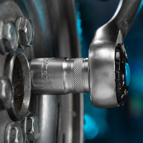 Набор торцевых головок, трещотка 120 зубьев, 1/2", CrV, 12 предметов Gross по ценам производителя в Краснодаре с доставкой по всей России