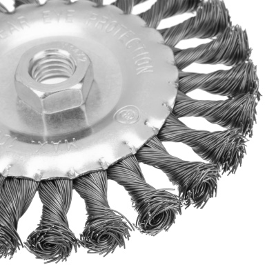 Щетка для УШМ 125 мм, М14, плоская, крученая проволока 0.5 мм Matrix по ценам производителя в Краснодаре с доставкой по всей России