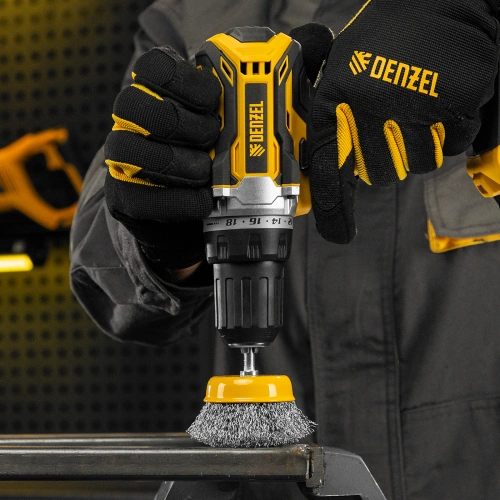 Щетка для дрели, 75 мм, Чашка, со шпилькой, нержавеющая витая проволока Denzel по ценам производителя в Краснодаре с доставкой по всей России