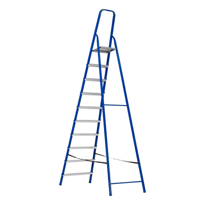 Стремянка, 10 ступеней, стальной профиль, алюминиевые ступени Сибртех по ценам производителя в Краснодаре с доставкой по всей России