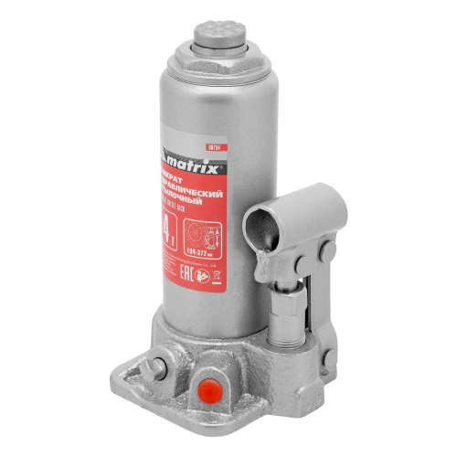Домкрат гидравлический бутылочный, 4 т, высота подъема 194-372 мм, в пластиковый кейсе Matrix по ценам производителя в Краснодаре с доставкой по всей России