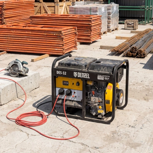 Генератор дизельный DES-32, 3,2 кВт, 230 В, 11 л, ручной стартер Denzel по ценам производителя в Краснодаре с доставкой по всей России