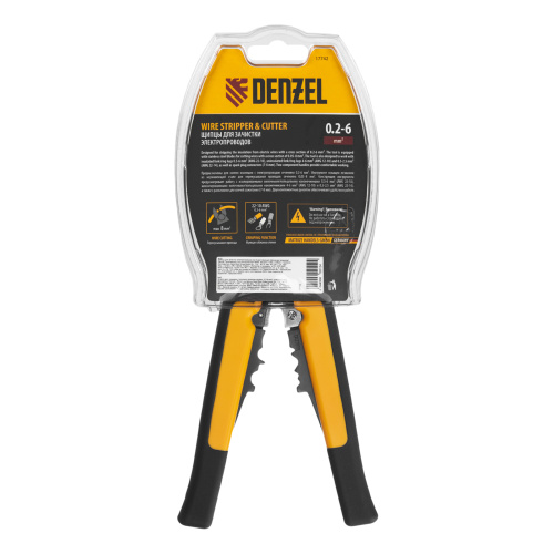 Щипцы для зачистки электропроводов 0,2-6 мм², функция обрезания проводов Denzel по ценам производителя в Краснодаре с доставкой по всей России