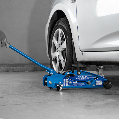 Домкрат гидравлический подкатной 2.5 т, с фиксатором, Safety Pin, 140-385 мм Stels по ценам производителя в Краснодаре с доставкой по всей России