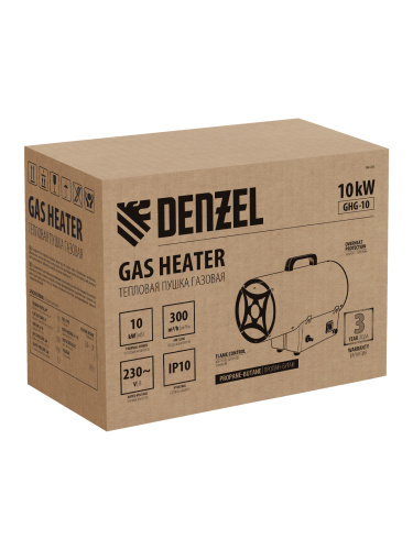 Газовая тепловая пушка GHG-10, 10 кВт, 300 м3/ч, пропан-бутан Denzel по ценам производителя в Краснодаре с доставкой по всей России