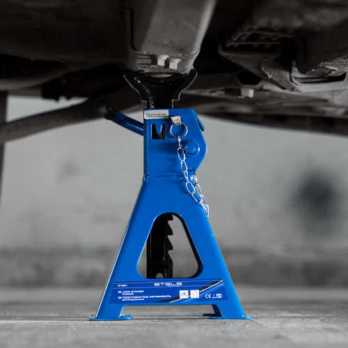 Подставки под автомобиль регулируемые, 2 т, H подъема 280-420 мм, 2 шт, Stels по ценам производителя в Краснодаре с доставкой по всей России
