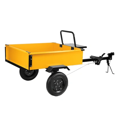 Прицеп для мотоблока TT-500, оцинк., груз. 500 кг, рег. сцепка, колеса 4.00-10, в упаковке Denzel по ценам производителя в Краснодаре с доставкой по всей России