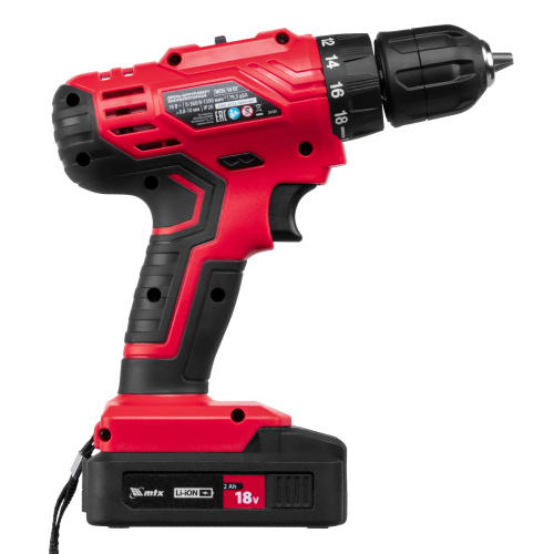 Дрель-шуруповерт аккумуляторная MCDL-18-02, Li-Ion, 18 В, 2 акк. MTX по ценам производителя в Краснодаре с доставкой по всей России