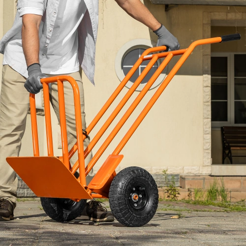 Тележка ручная 2-х колесная, усиленная, г/п 250кг, откидная платформа 530х400мм Сибртех по ценам производителя в Краснодаре с доставкой по всей России