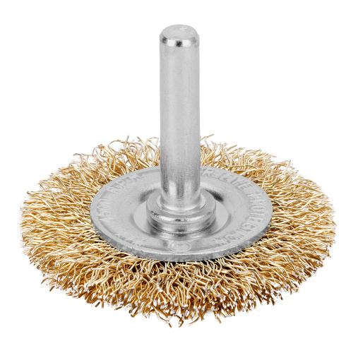 Щетка для дрели, 50 мм, плоская со шпилькой, латунированная витая проволока Matrix по ценам производителя в Краснодаре с доставкой по всей России