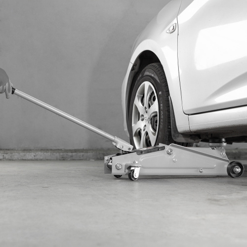 Домкрат гидравлический подкатной, 3 т, высота подъема 130-410 мм, поворотная ручка Matrix по ценам производителя в Краснодаре с доставкой по всей России