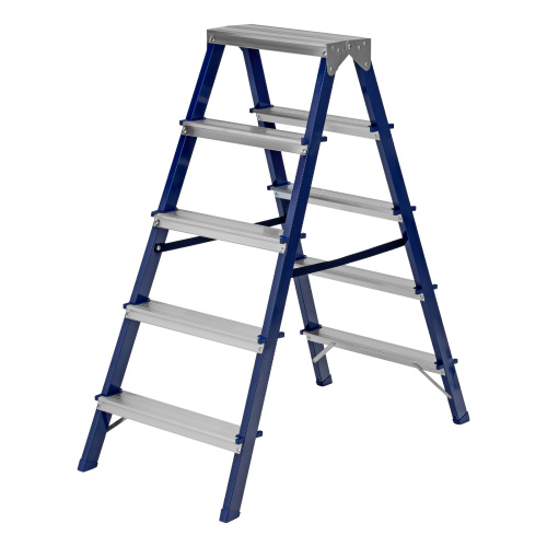 Стремянка двусторонняя 5 ступеней, стальная, Сибртех по ценам производителя в Краснодаре с доставкой по всей России