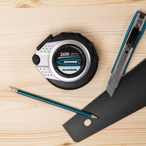 Рулетка геодезическая 20 м х 13 мм, закрытый корпус, металлическая лента, нейлон Gross по ценам производителя в Краснодаре с доставкой по всей России