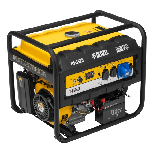 Генератор бензиновый PS 55 EA, 5.5 кВт, 230 В, 25 л, коннектор автоматики, электростартер Denzel по ценам производителя в Краснодаре с доставкой по всей России