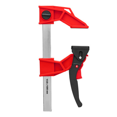 Струбцина реечная быстрозажимная, усиленная, пластиковый корпус рычажно-храповой механизм, 150 х 100 х 306 мм, штанга 5 х 22 мм Matrix по ценам производителя в Краснодаре с доставкой по всей России