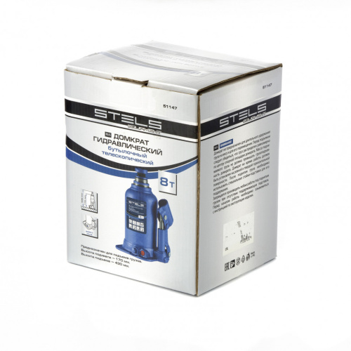 Домкрат гидравлический бутылочный телескопический, 8 т, подъем 170-430 мм Stels по ценам производителя в Краснодаре с доставкой по всей России
