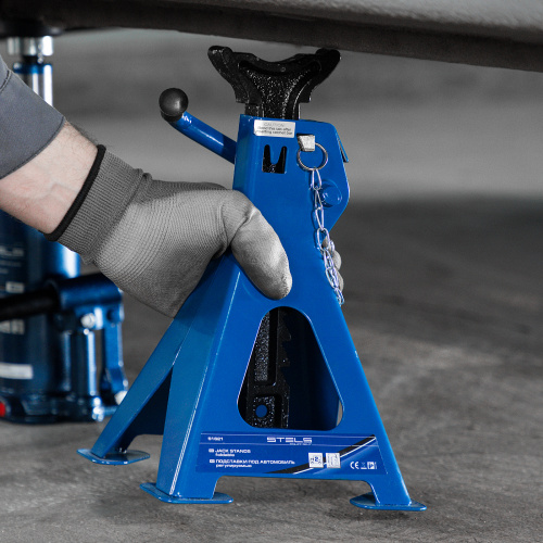 Подставки под автомобиль регулируемые, 2 т, H подъема 280-420 мм, 2 шт, Stels по ценам производителя в Краснодаре с доставкой по всей России