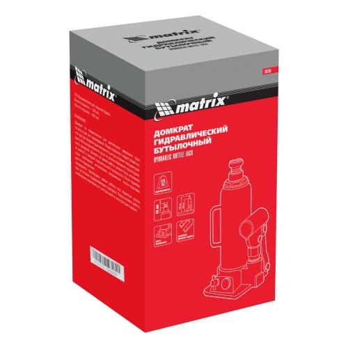Домкрат гидравлический бутылочный, 12 т, h подъема 230-465 мм Matrix по ценам производителя в Краснодаре с доставкой по всей России