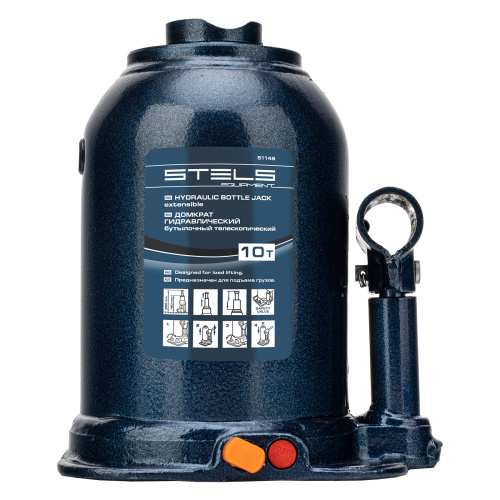 Домкрат гидравлический бутылочный телескопический, 10 т, подъем 180-450 мм Stels по ценам производителя в Краснодаре с доставкой по всей России