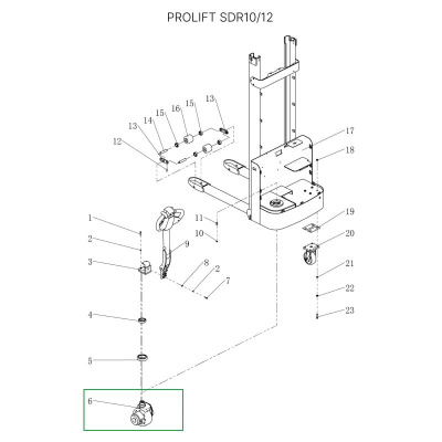 Редуктор ведущего колеса в сборе для штабелеров SDR 1-1,2 т, SDR1635 по ценам производителя в Краснодаре с доставкой по всей России