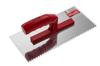 Гладилка из нержавеющей стали, 280 х 130 мм, зеркальная полировка, пластмассовая ручка, зуб 4 х 4 мм Matrix по ценам производителя в Краснодаре с доставкой по всей России