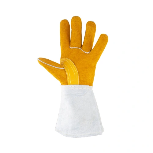 Краги спилковые водоотталкивающие Защита (артикул 10-2750L, пр-во FoxWeld/КНР) по ценам производителя в Краснодаре с доставкой по всей России