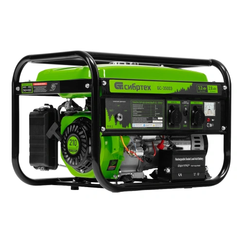 Генератор бензиновый БС-3500Э, 3.2 кВт, 230В, 4-х тактный, 15 л, электростартер Сибртех по ценам производителя в Краснодаре с доставкой по всей России