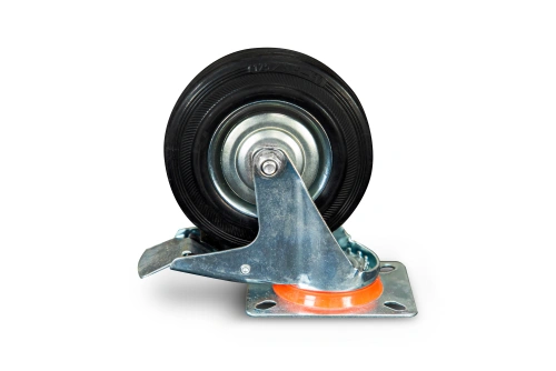 Колесо поворотное резина SRCLb 55 125 мм с тормозом (N) по ценам производителя в Краснодаре с доставкой по всей России