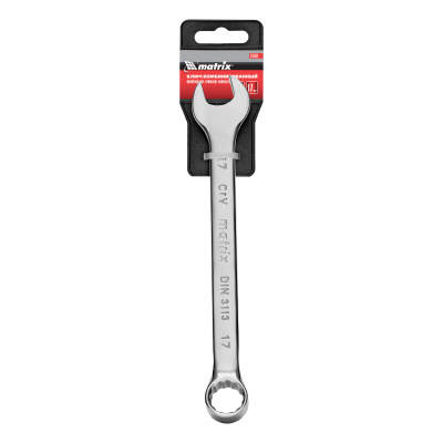 Ключ комбинированный, 17 мм, CrV, полированный хром Matrix по ценам производителя в Краснодаре с доставкой по всей России