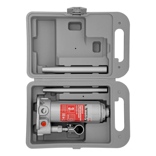 Домкрат гидравлический бутылочный, 3 т, высота подъема 194-372 мм, в пластиковый кейсе Matrix по ценам производителя в Краснодаре с доставкой по всей России