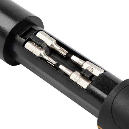 Отвертка реверсивная с револьверным механизмом, 11 шт, сталь S2  Denzel по ценам производителя в Краснодаре с доставкой по всей России