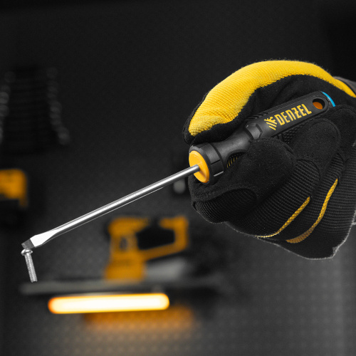 Отвертка, SL4х100 мм, S2, 3к рукоятка Denzel по ценам производителя в Краснодаре с доставкой по всей России