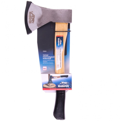 Топор плотницкий, кованый, деревянная рукоятка, 800 г, пескоструйное покрытие полотна Барс по ценам производителя в Краснодаре с доставкой по всей России