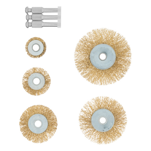 Набор щеток для дрели, 5 шт, 5 плоских 25-38-50-63-75 мм, со шпильками, металлические Matrix по ценам производителя в Краснодаре с доставкой по всей России