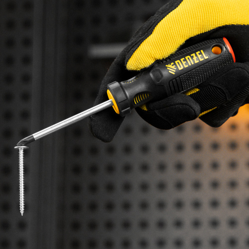 Отвертка, PH1х75 мм, S2, 3к рукоятка Denzel по ценам производителя в Краснодаре с доставкой по всей России