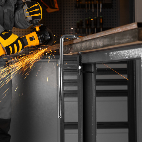 Струбцина F-образная, 80x300мм, кованая Denzel по ценам производителя в Краснодаре с доставкой по всей России