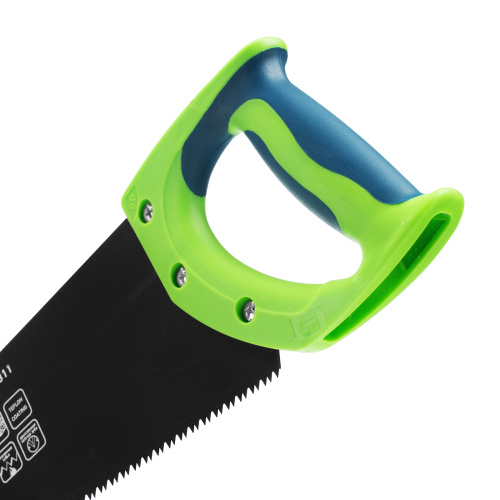 Ножовка по дереву "Зубец", 450 мм, 7-8 TPI, каленый зуб 2D, защитное покрытие, двухкомпонентная рукоятка Сибртех по ценам производителя в Краснодаре с доставкой по всей России