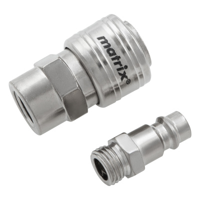 Набор переходников, быстросъемное соединение, резьбовое соед, 2 шт, внутр. D 1/4 Matrix по ценам производителя в Краснодаре с доставкой по всей России
