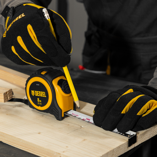 Рулетка 8м х 25мм, обрезиненный корпус, автоматическая фиксация Denzel по ценам производителя в Краснодаре с доставкой по всей России