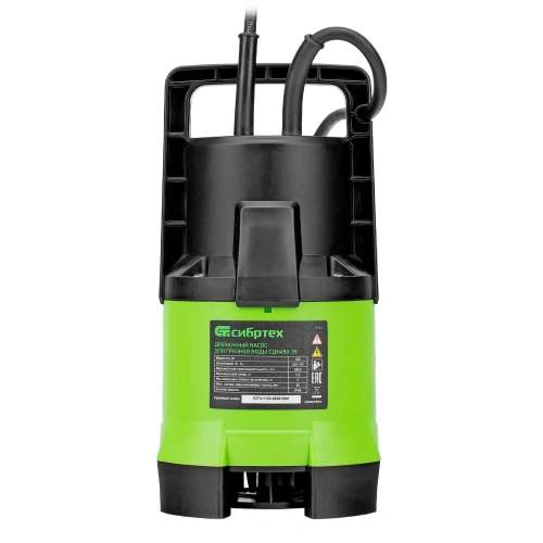 Дренажный насос для грязной воды СДН450-35, 450 Вт, напор 5.5 м, 8000 л/ч Сибртех по ценам производителя в Краснодаре с доставкой по всей России
