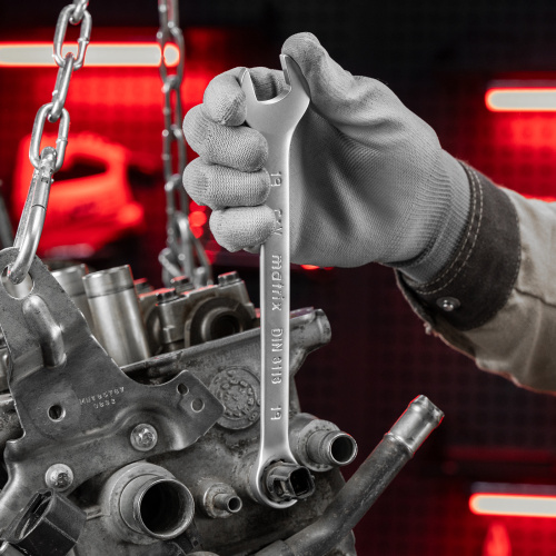 Набор ключей комбинированных, 6-22 мм, 12 шт, CrV, матовый хром Matrix по ценам производителя в Краснодаре с доставкой по всей России