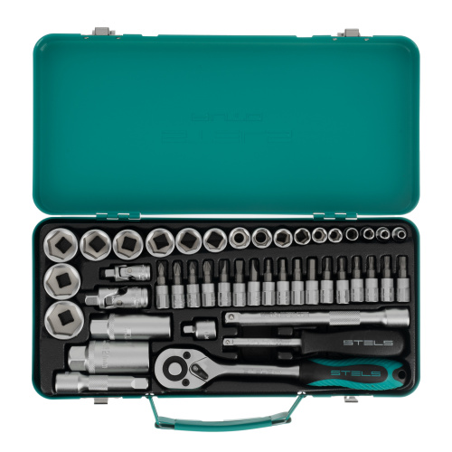Набор торцевых головок с трещоткой, 1/4"и 3/8", 44 предмета Stels по ценам производителя в Краснодаре с доставкой по всей России