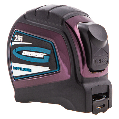 Рулетка "Doppelhaken",2 м x 16 мм,односторонний зацеп,Нейлон,двусторонняя шкала,автоматическая фиксация Gross по ценам производителя в Краснодаре с доставкой по всей России