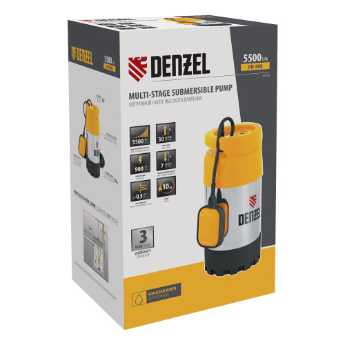 Погружной насос высокого давления PH900, X-Pro, подъем 30 м, 900 Вт, 5500 л/ч Denzel по ценам производителя в Краснодаре с доставкой по всей России